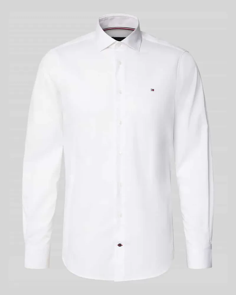 Tommy Hilfiger Slim Fit Businesshemd aus reiner Baumwolle 