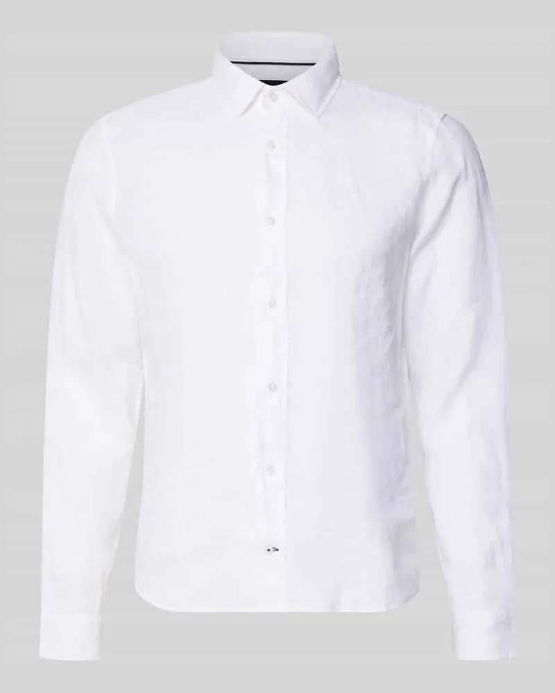 JOOP! Causal Fit Leinenhemd mit Kentkragen Modell 'Mike Weiss