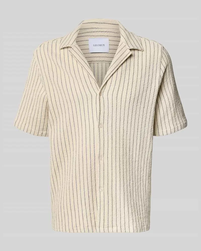 LES DEUX Regular Fit Freizeithemd mit Reverskragen Offwhite