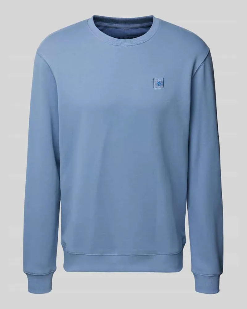 Scotch&Soda Sweatshirt mit Label-Detail Hellblau