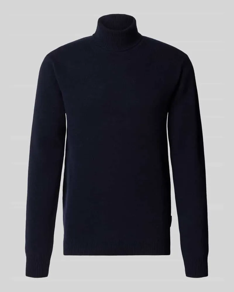 Casual Friday Strickpullover mit Rollkragen Dunkelblau