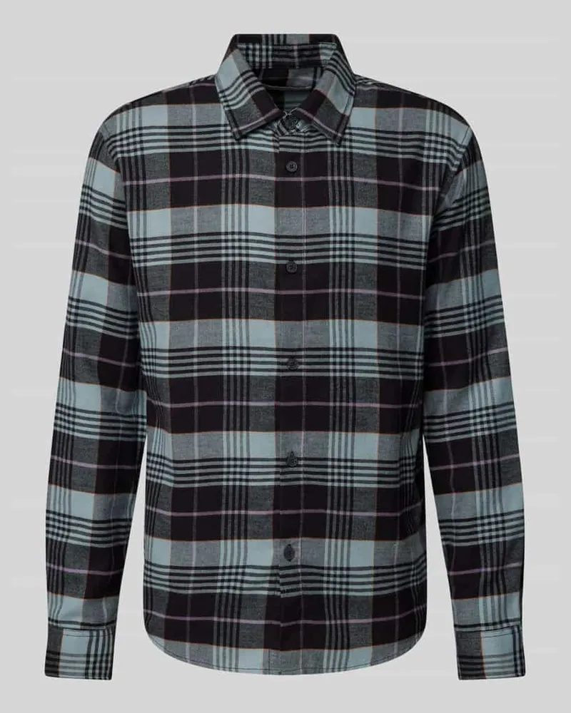 Tom Tailor Relaxed Fit Flanellhemd aus Baumwoll-Mix mit Karomuster 