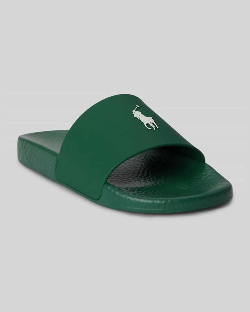 Ralph Lauren Badeschuhe mit Logo Print Dunkelgruen