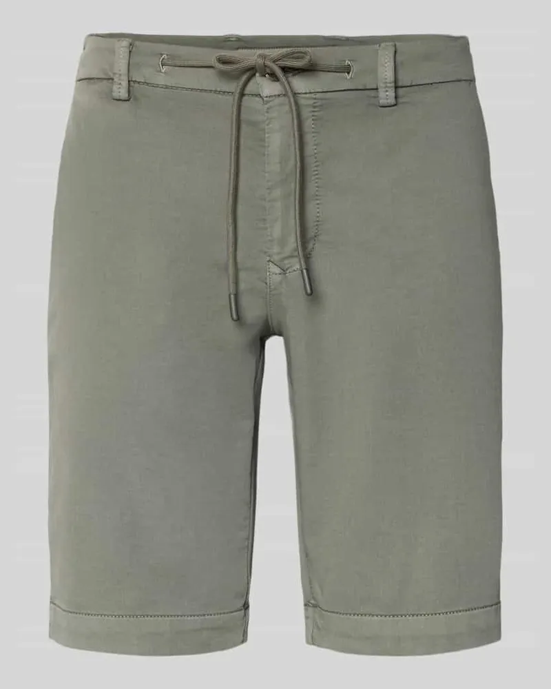 MAC Jeans Bermudas mit Bindegürtel und französischen Eingrifftaschen Khaki