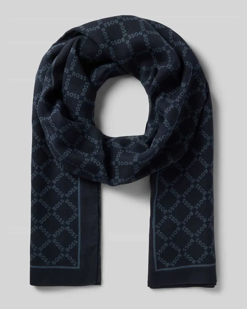 HUGO BOSS Schal mit Logo-Muster Modell 'Orald 