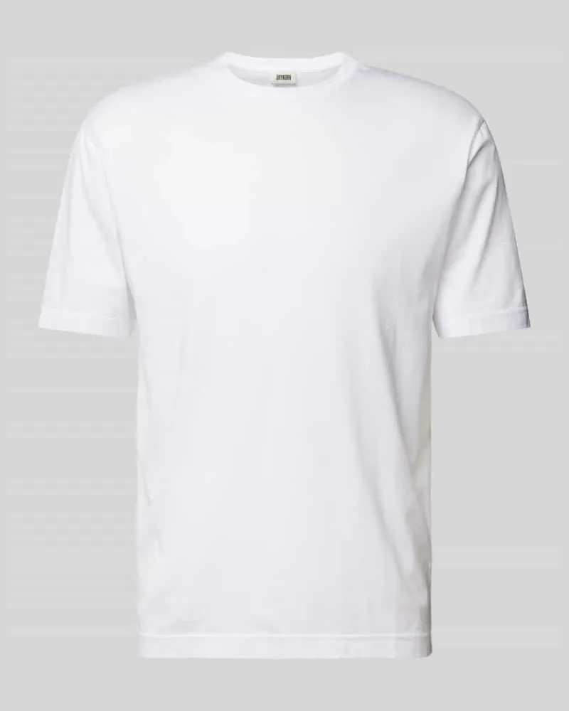 Drykorn T-Shirt mit geripptem Rundhalsausschnitt Modell 'GILBERD 