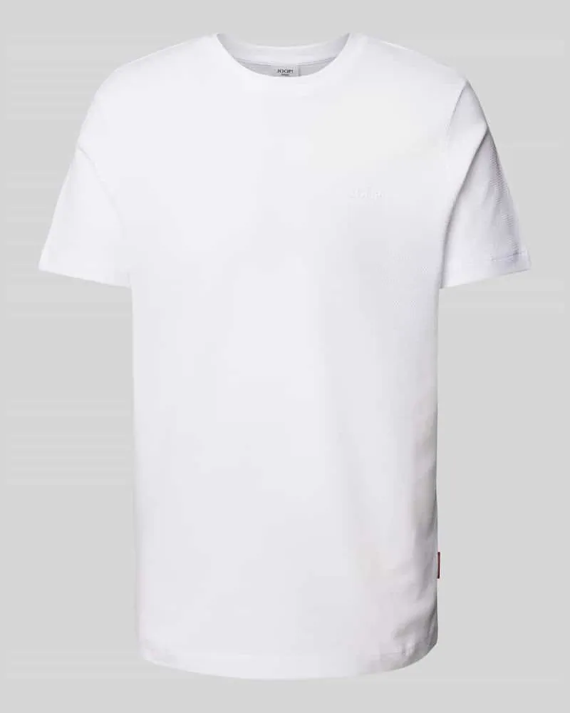 JOOP! T-Shirt mit Strukturmuster Modell 'Aslomar Weiss