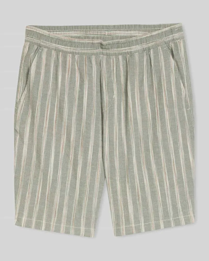 Tom Tailor Regular Fit Shorts aus Baumwoll-Leinen-Mix Oliv