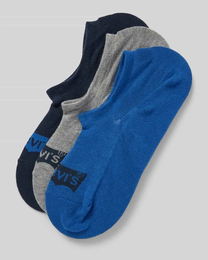 Levi's Sneakersocken mit Label-Detail Modell 'BATWING' im 3er-Pack Royal