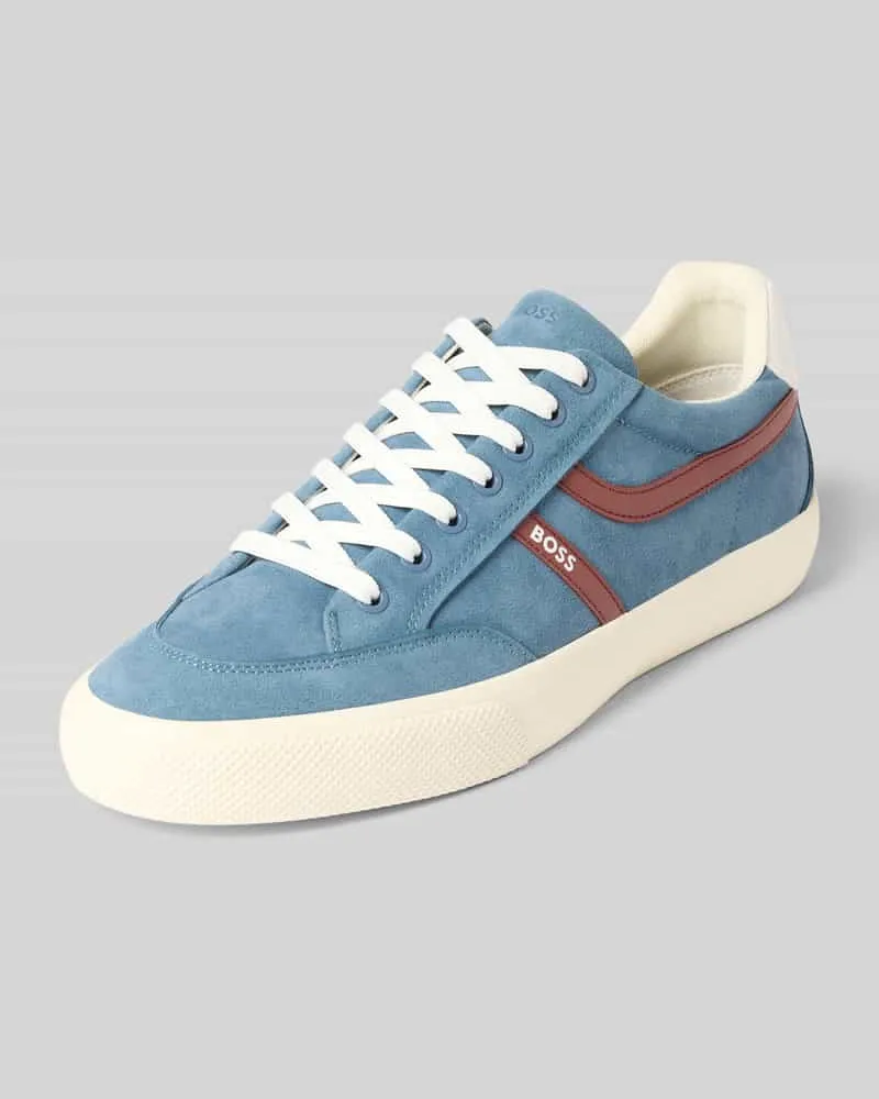 HUGO BOSS Sneaker mit Label-Print Modell 'AIDEN_TENN Marine