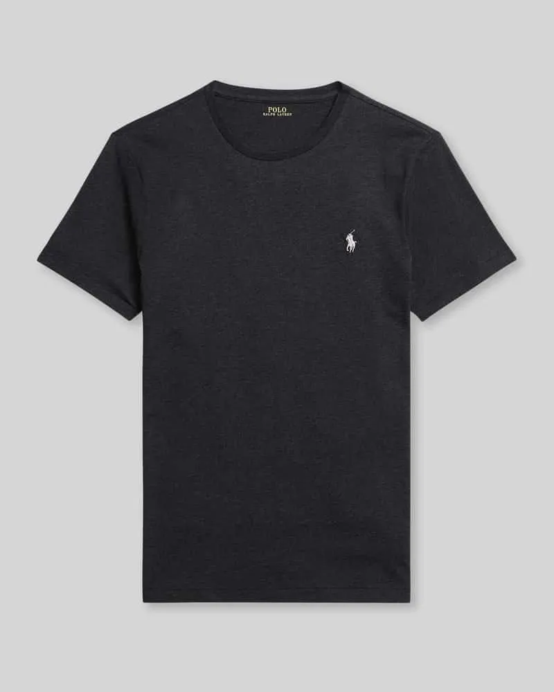 Ralph Lauren Regular Fit T-Shirt aus reiner Baumwolle Dunkelgrau