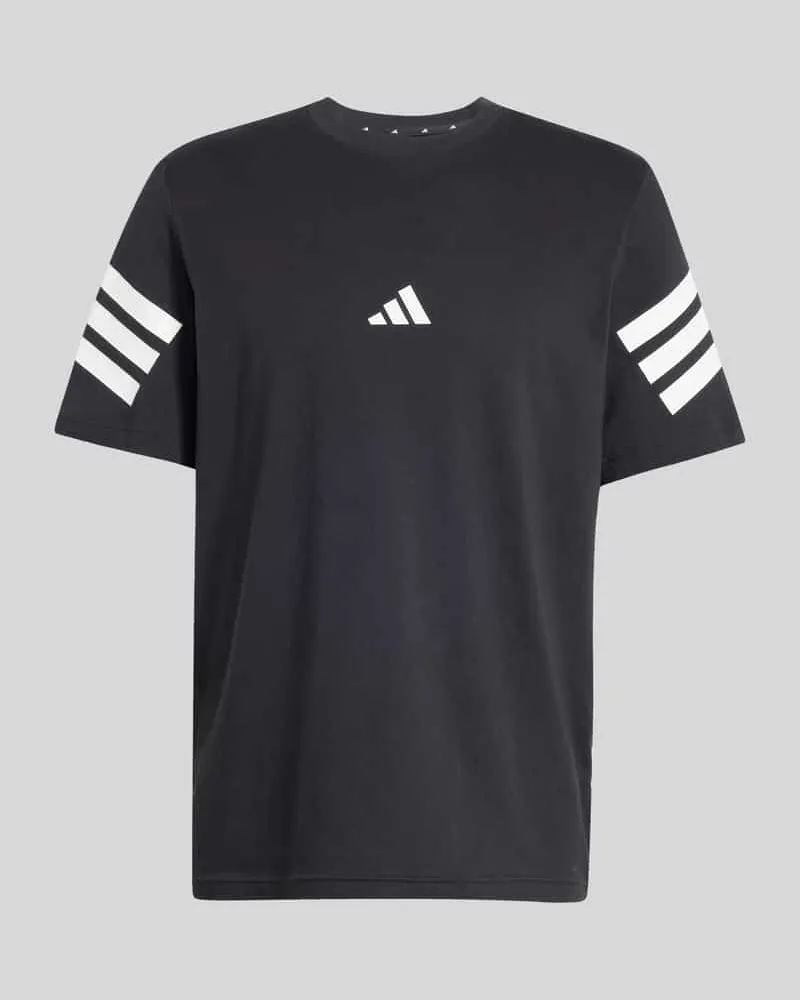 adidas Regular Fit T-Shirt aus reiner Baumwolle Black