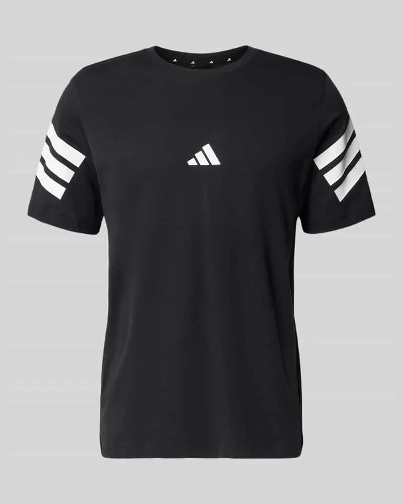 adidas Regular Fit T-Shirt aus reiner Baumwolle Black