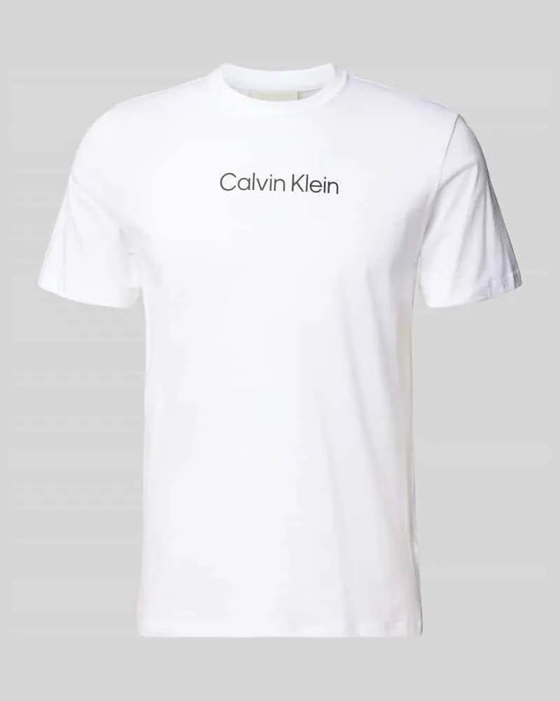 Calvin Klein T-Shirt mit Logo-Print Weiss
