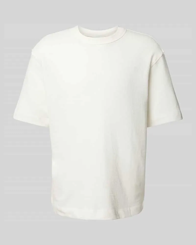 Selected Homme Relaxed Fit T-Shirt mit Rundhalsausschnitt Sand