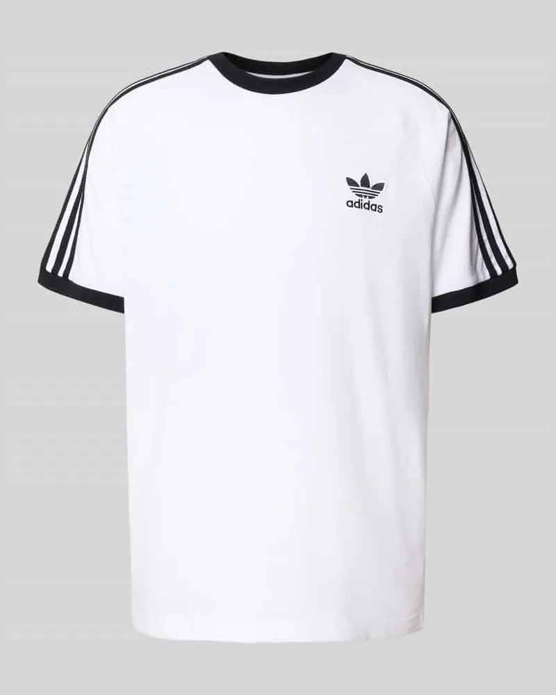 adidas T-Shirt mit Label-Stitching und Rundhalsausschnitt 