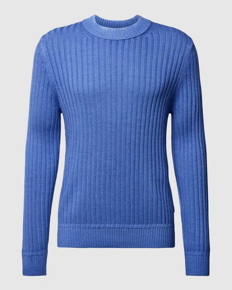 HUGO BOSS Strickpullover mit Rundhalsausschnitt Modell 'Kriben 