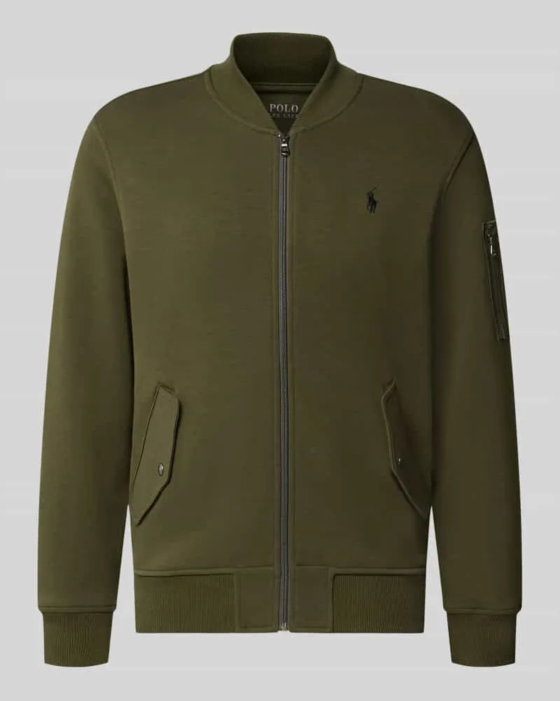 Ralph Lauren Regular Fit Sweatjacke aus Baumwoll-Mix Oliv
