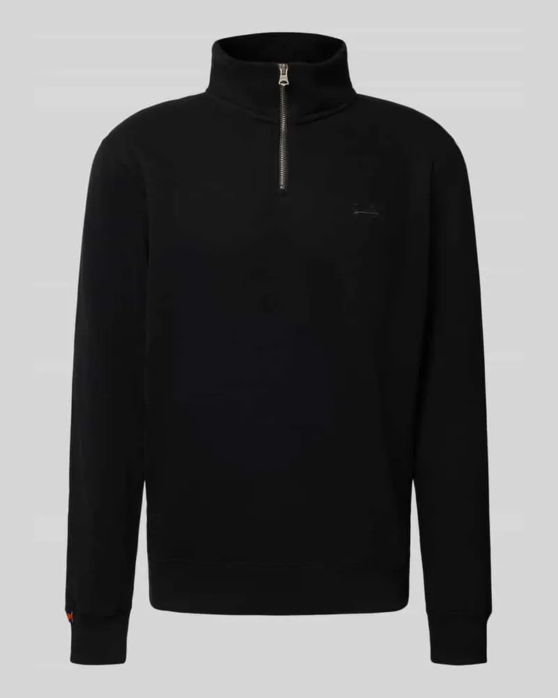 Superdry. Sweatshirt mit Troyer-Kragen und Logo-Stitching 