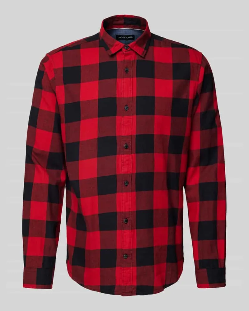 Jack & Jones Freizeithemd mit Knopfleiste Modell 'GINGHAM 