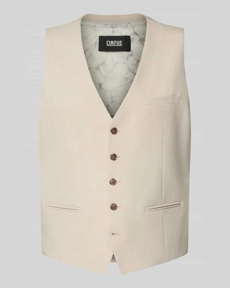 cinque Weste mit Paspeltaschen Modell 'Vitra Beige
