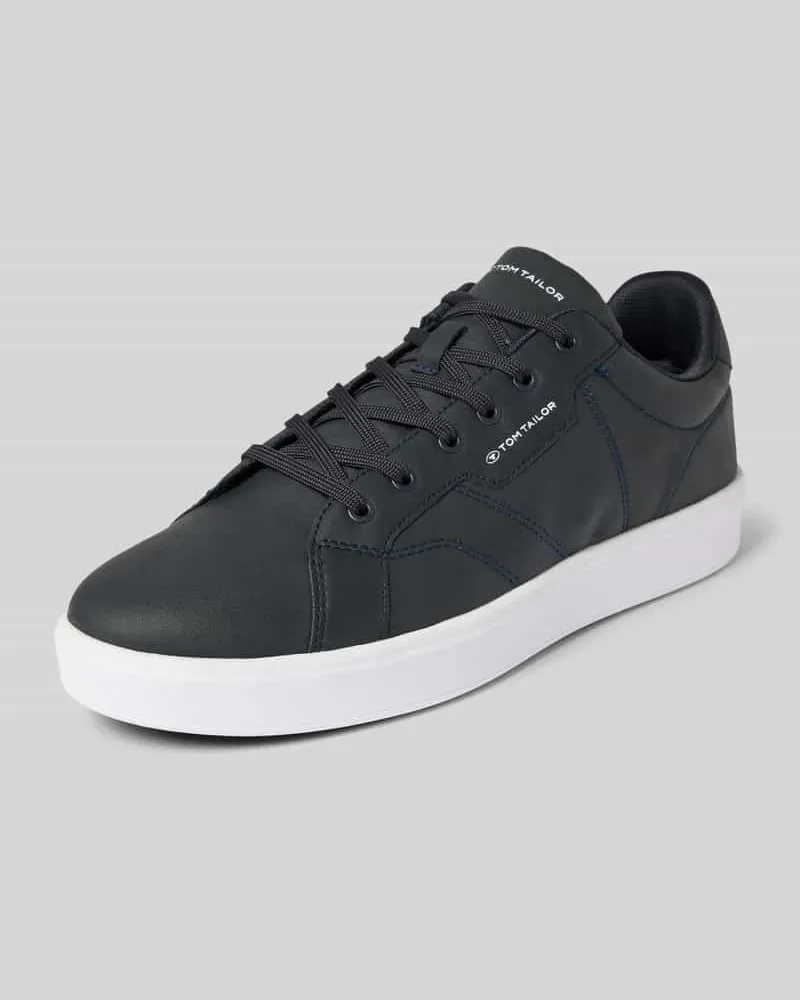 Tom Tailor Low Top Sneaker in Lederoptik Modell 'IGNAZ Marine