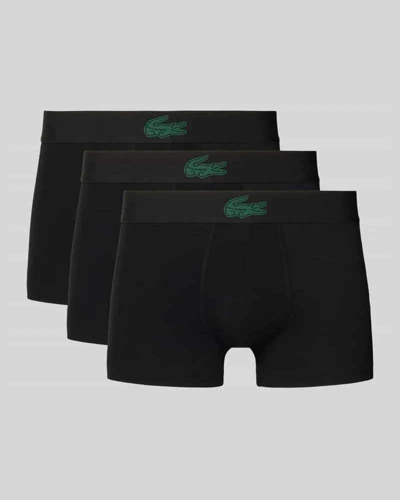 Lacoste Trunks aus Baumwoll-Mix im 3er-Pack Black