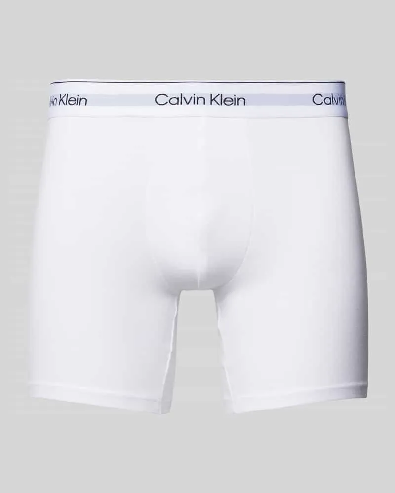 Calvin Klein Trunks mit Label-Bund im 3er-Pack Weiss
