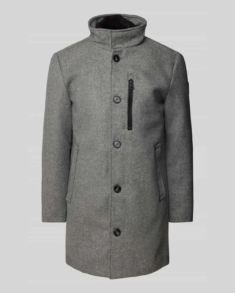 Tom Tailor Regular Fit Wollmantel mit 2-in-1-Eigenschaft und Logo-Patch 