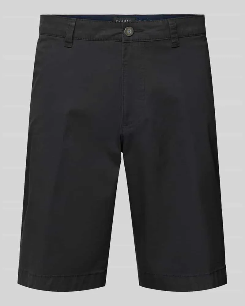 Bugatti Regular Fit Chino-Shorts mit Gürtelschlaufen Modell 'Flat 
