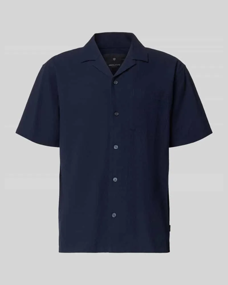 Jack & Jones Modern Fit Freizeithemd mit Brusttasche Modell 'BLASHAWN Marine
