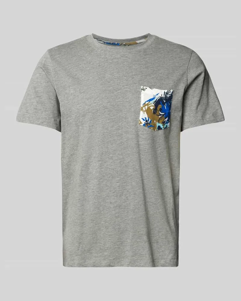 Blend T-Shirt mit geripptem Rundhalsausschnitt Modell 'BHJEM 