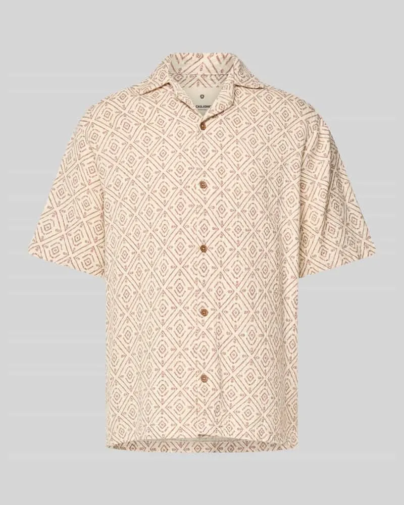 Jack & Jones Regular Fit Freizeithemd mit Resortkragen Modell 'BLUVINCENT Sand