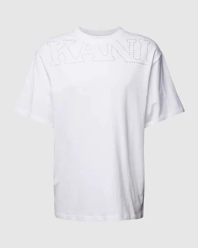 Karl Kani T-Shirt mit Label-Print Weiss