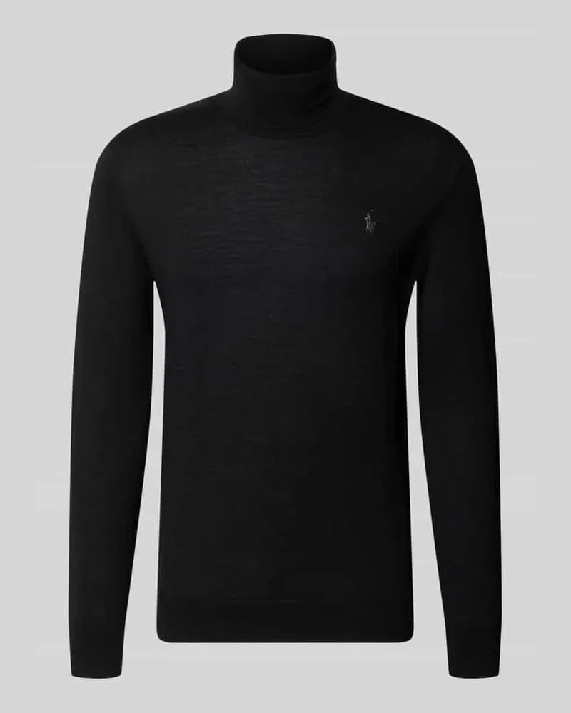 Ralph Lauren Regular Fit Rollkragenpullover aus reiner Wolle Black