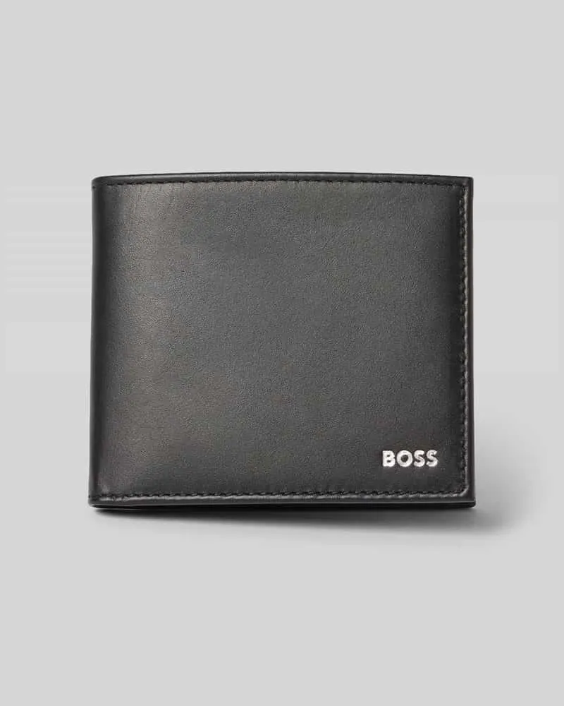 HUGO BOSS Portemonnaie aus Rindsleder Modell 'RANDY Black