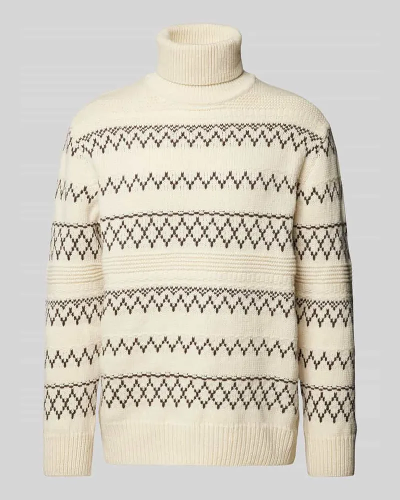 Knowledge Cotton Apparel Strickpullover mit Rollkragen 