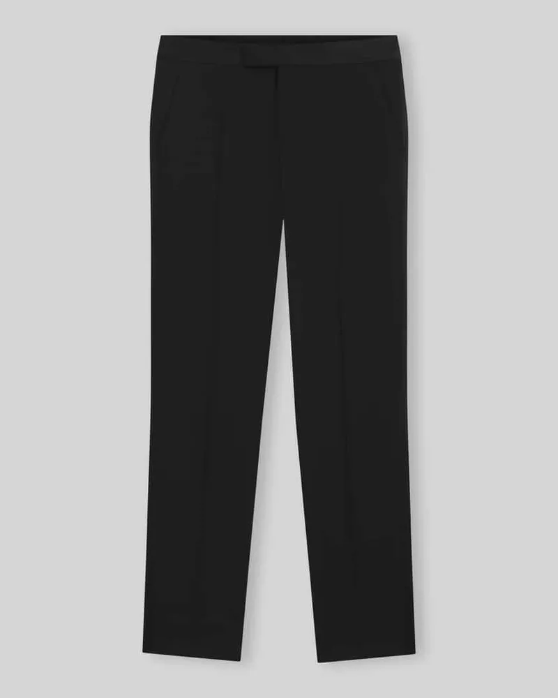 HUGO BOSS Slim Fit Anzughose aus reiner Schurwolle Modell 'Genius-Tux Black