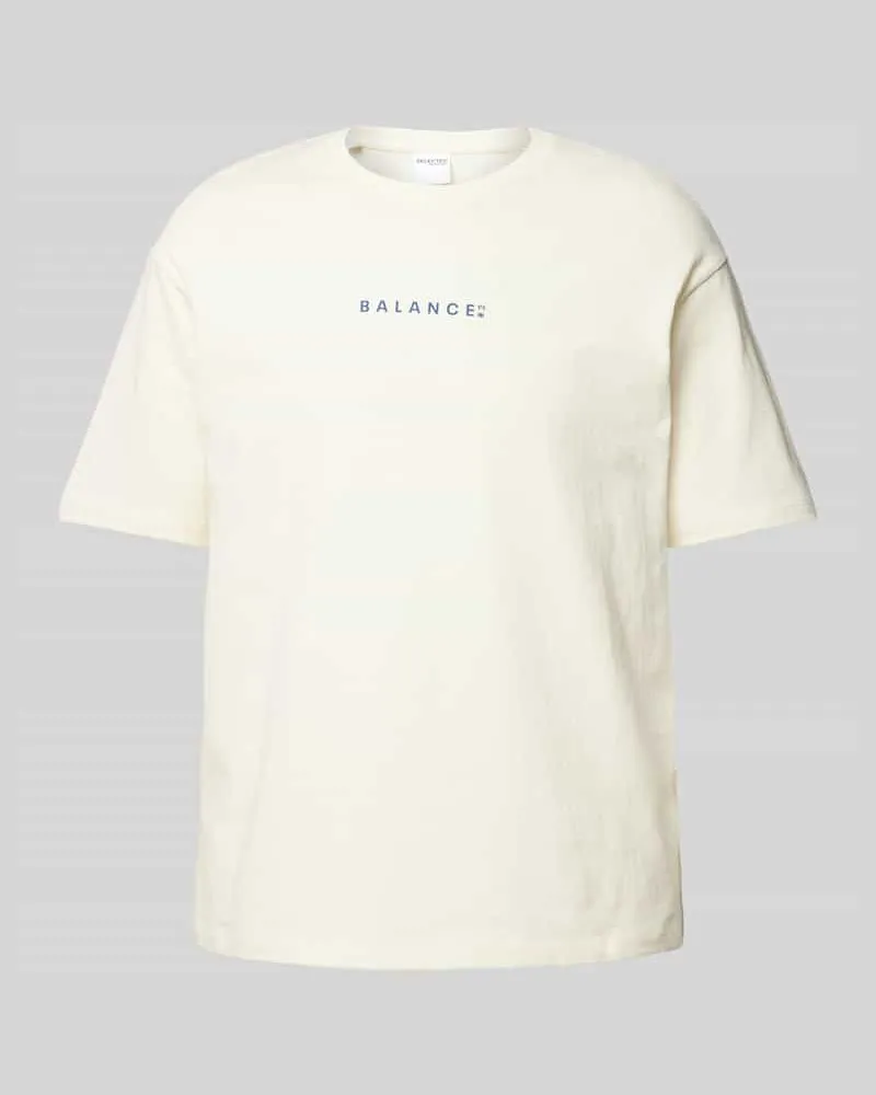 Selected Homme T-Shirt mit Statement-Print Modell 'LOOSE-BALANCE 