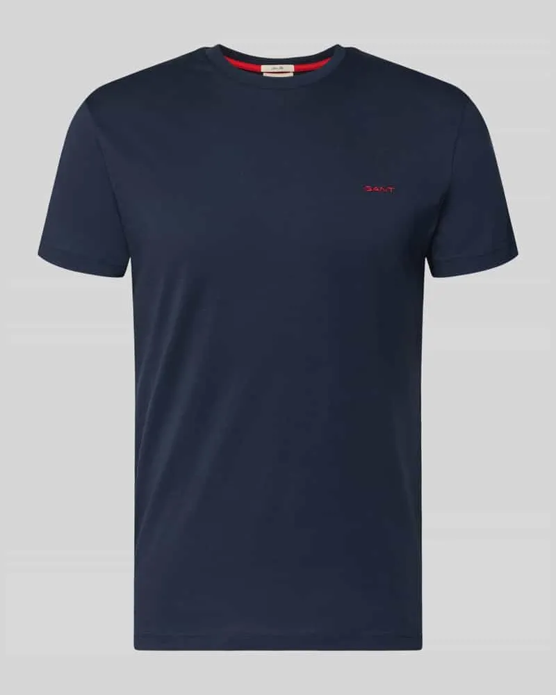 Gant T-Shirt mit Label-Detail Marine
