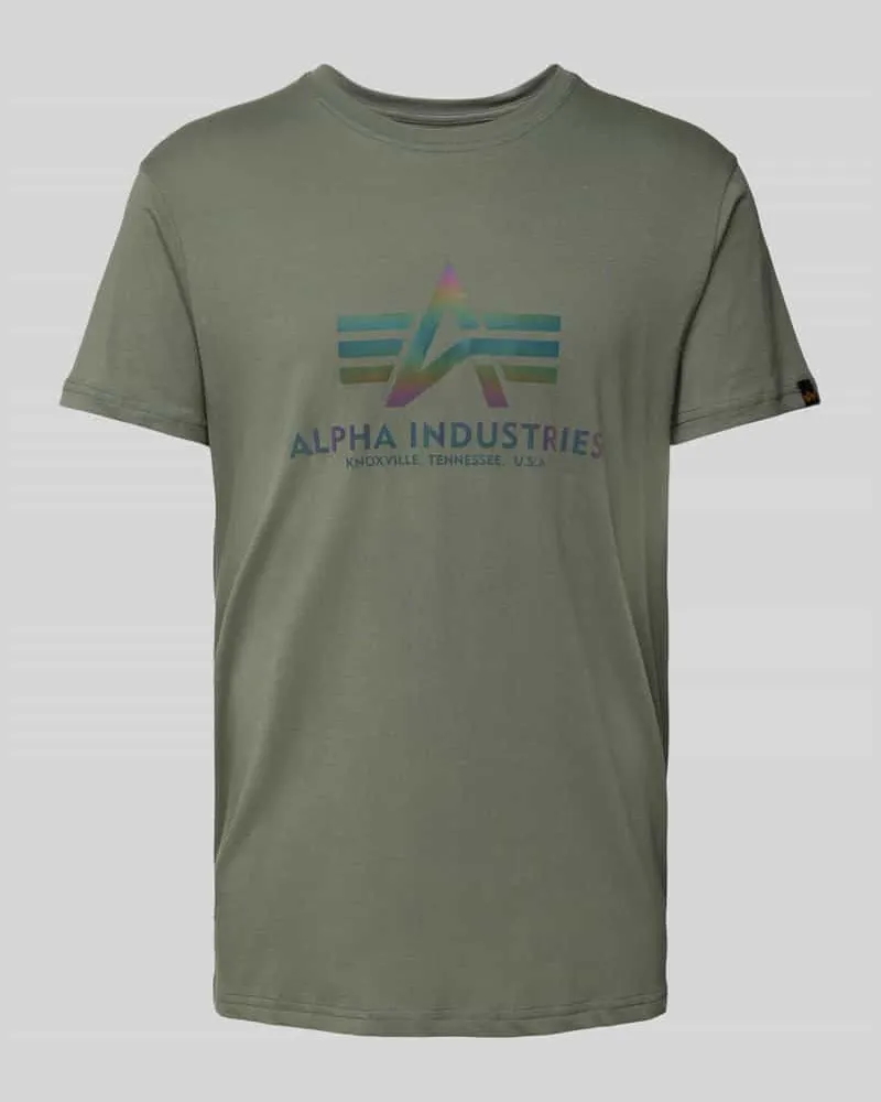 Alpha Industries T-Shirt mit Label-Print 