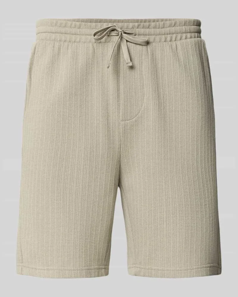 Only & Sons Regular Fit Bermudas aus strukturiertem Material Modell 'TREY LIFE Oliv