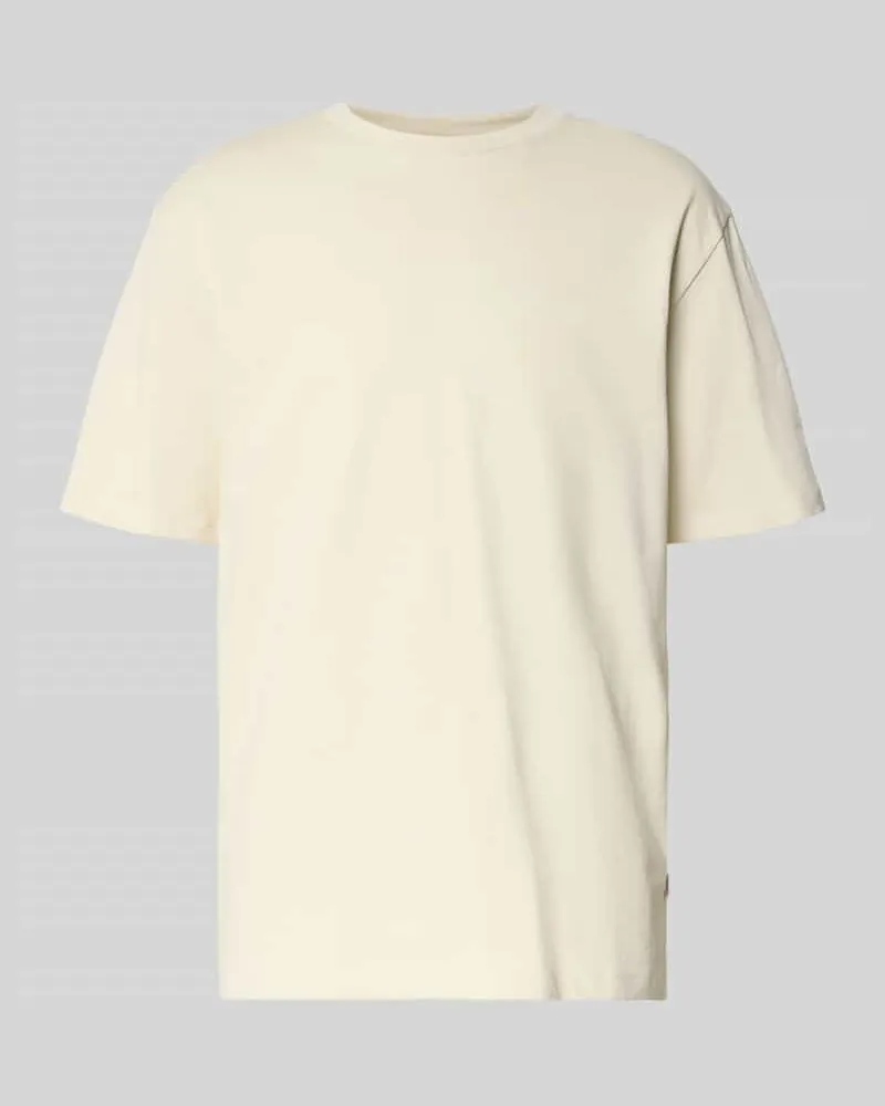 Lindbergh Oversized T-Shirt mit geripptem Rundhalsausschnitt 