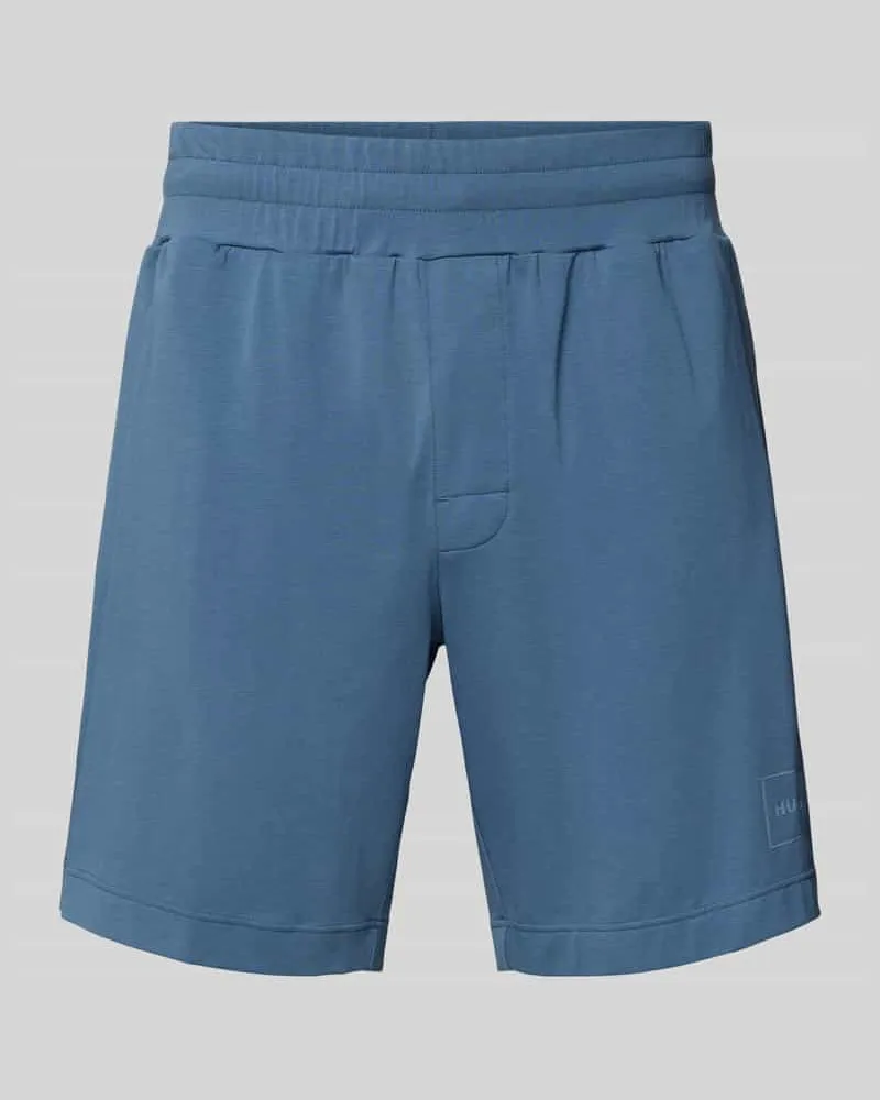 HUGO BOSS Regular Fit Shorts aus Baumwoll-Mix Modell 'LAZE Jeansblau