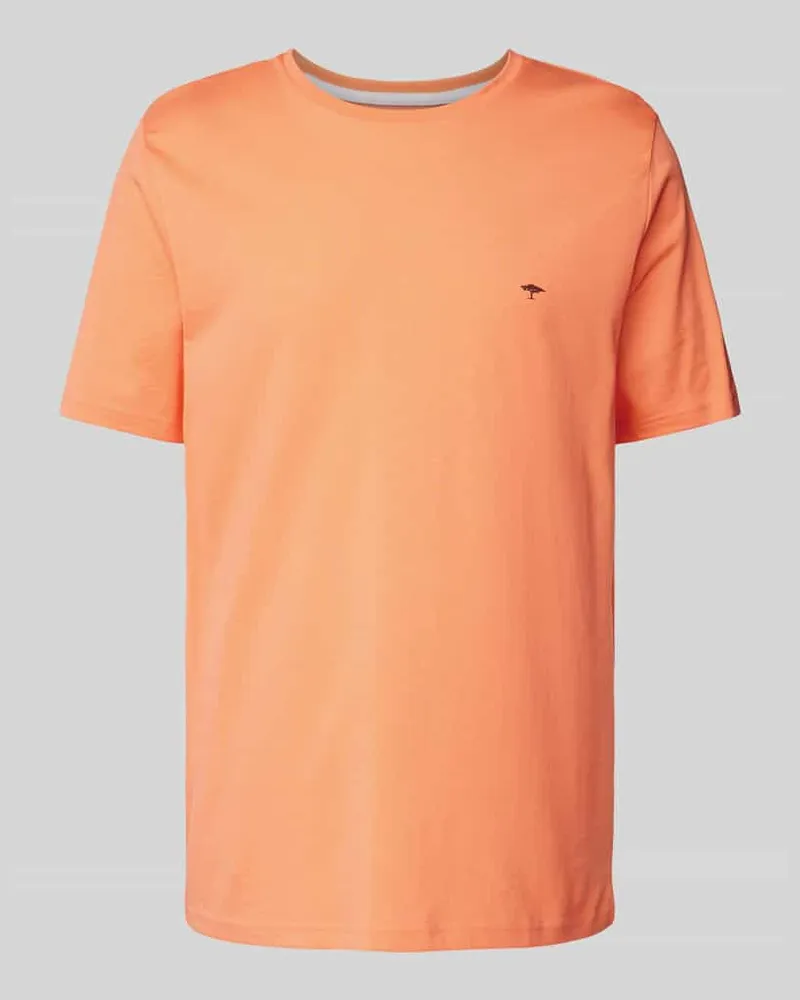 Fynch-Hatton T-Shirt mit Logo-Stitching Orange