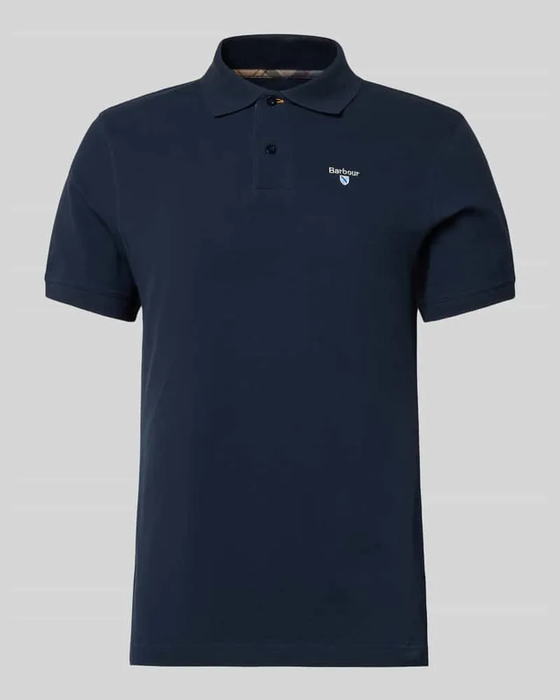 Barbour Regular Fit Poloshirt aus reiner Baumwolle Marine