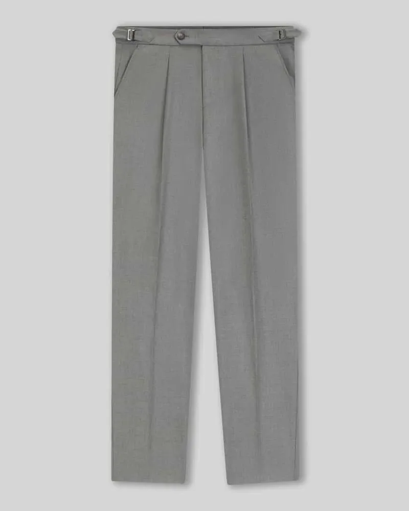 HUGO BOSS Tapered Hose aus reiner Schurwolle Modell 'PERINO Hellgrau