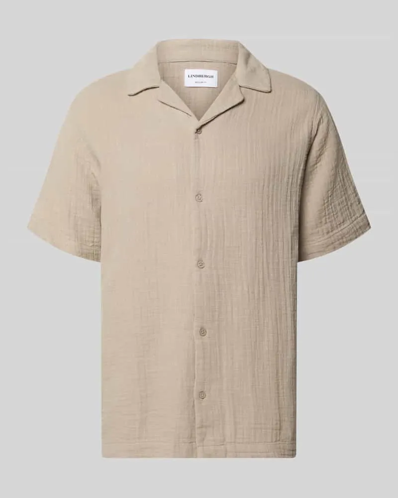 Lindbergh Relaxed Fit Freizeithemd mit Strukturmuster Mud