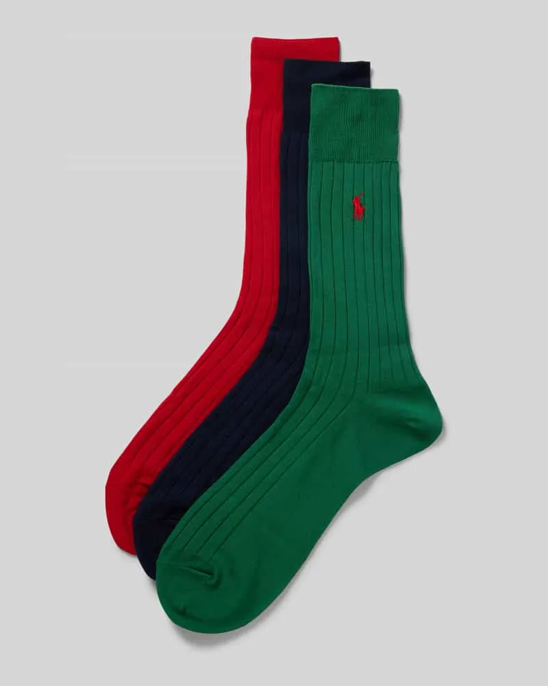Ralph Lauren Socken mit Label-Stitching im 3er-Pack als Geschenkbox Marine