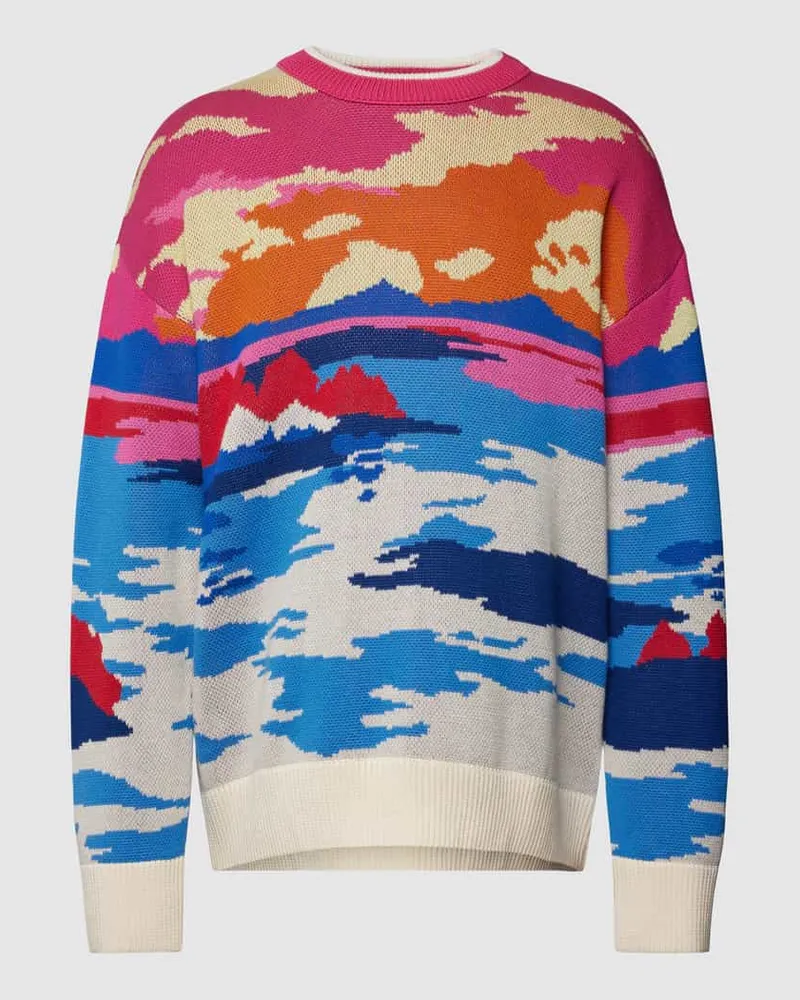 Gant Strickpullover mit Allover-Muster Modell 'LANDSCAPE PRINT Pink